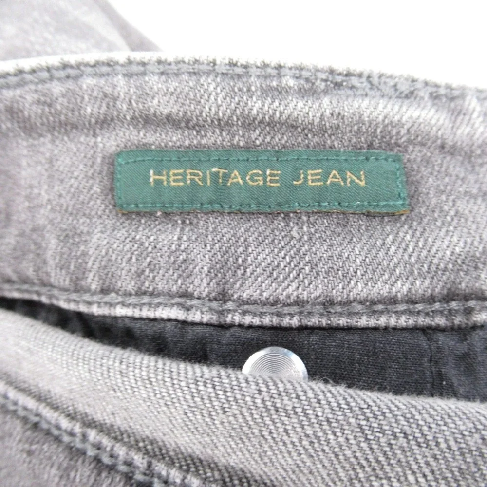 LRL Lauren Jeans Heritage Jeans Women 6 Gray Zip Mid Rise Stretch Straight 29x30